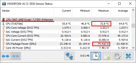 Ryzen 2700 online tdp