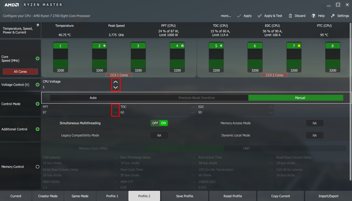 Ryzen master online 2200g